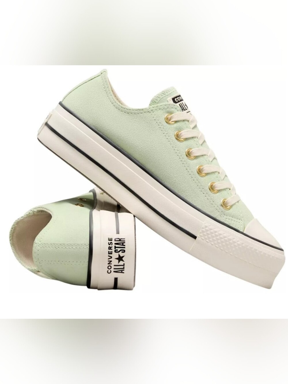 NEW! Converse Chuck Taylor All Star Low Top SUEDE Sneakers in Mint sz 8 NWT